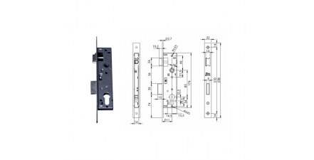 Jednopunktowy zamek wpuszczany do drzwi IS 741N