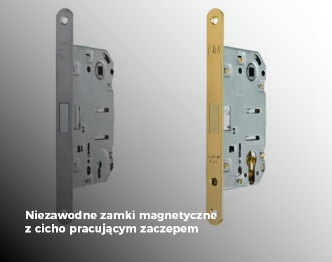 Niezawodne zamki magnetyczne z cicho pracującym zaczepem
