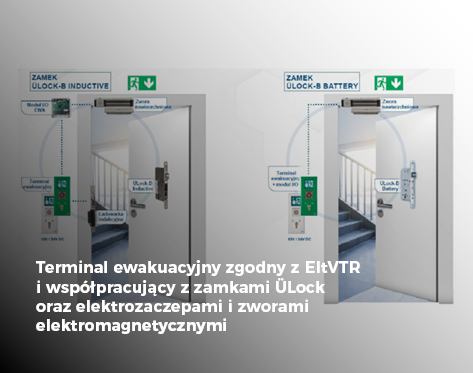 Terminal ewakuacyjny zgodny z EltVTR i współpracujący z zamkami 