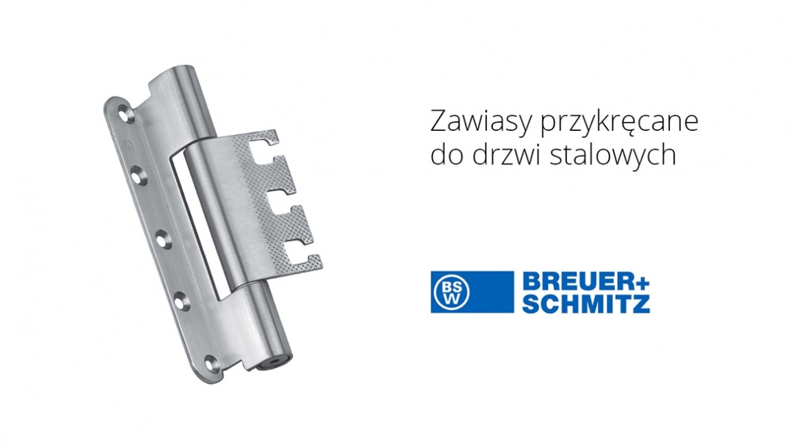 Zawiasy przykręcane do drzwi stalowych