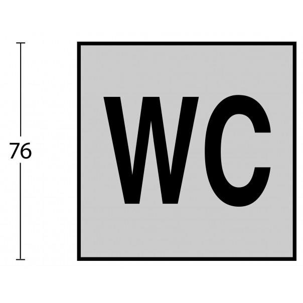 Piktogram kwadratowy na drzwi toaleta inwalida 76mm | NOVET