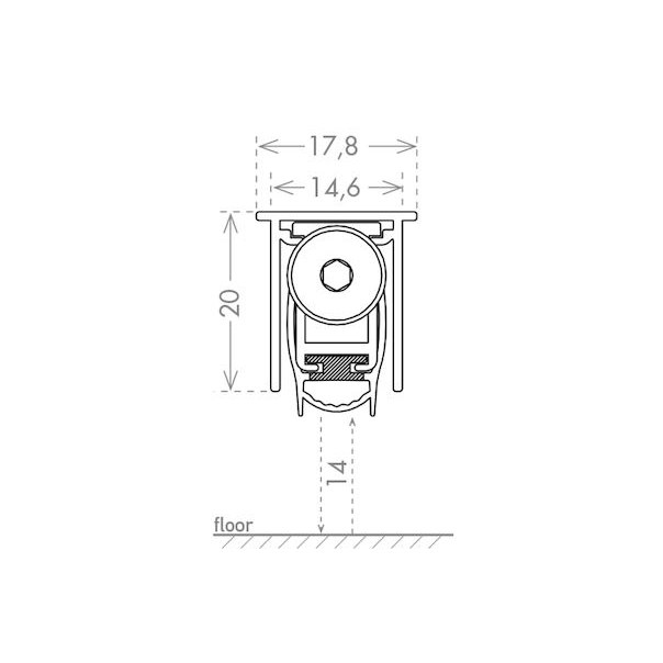 USZCZELKA OPADAJĄCA EUROGROOVE 930mm (>780mm)