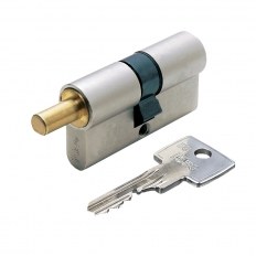 WKŁADKA BĘBENKOWA F6 EXTRA DWUSTRONNA DO GAŁKI 40x40, 3 KLUCZE, NIKLOWANA MATOWA