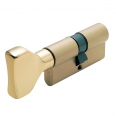 WKŁADKA BĘBENKOWA R7 EXTRA DWUSTRONNA SYSTEMOWA Z GAŁKĄ 30x35, MOSIĄDZ MATOWY