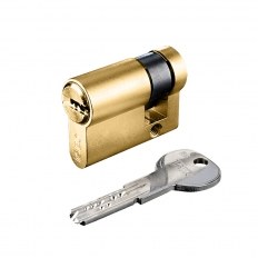 WKŁADKA BĘBENKOWA R6 EXTRA JEDNOSTRONNA 40x10, 5 KLUCZY, MOSIĄDZ MATOWY