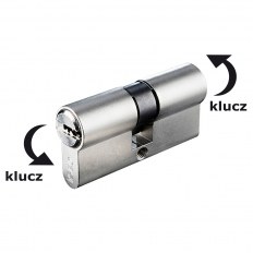 WKŁADKA BĘBENKOWA R6 EXTRA DWUSTRONNA SYSTEMOWA ZE SPRZĘGŁEM BEZPIECZNYM 30x30, NIKLOWANA MATOWA