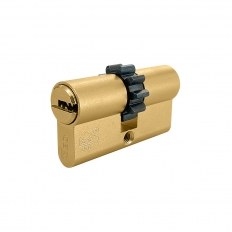 WKŁADKA BĘBENKOWA R6 EXTRA DWUSTRONNA SYSTEMOWA Z ZĘBATKĄ 30x40, MOSIĄDZ MATOWY