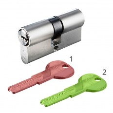 WKŁADKA BĘBENKOWA R6 EXTRA DWUSTRONNA Z REKOMBINACJĄ 30x30, BEZ KLUCZY, NIKLOWANA MATOWA