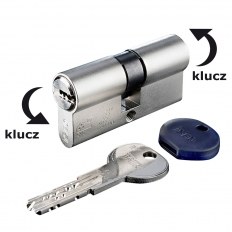 WKŁADKA BĘBENKOWA R7 EXTRA DWUSTRONNA ZE SPRZĘGŁEM BEZPIECZNYM 35x45, 5 KLUCZY, NIKLOWANA MATOWA WKŁADKA BĘBENKOWA R7 EXTRA DWUSTRONNA ZE SPRZĘGŁEM BEZPIECZNYM 35x45, 5 KLUCZY, NIKLOWANA MATOWA