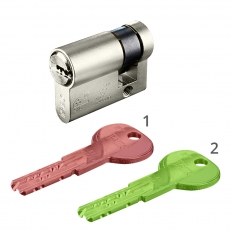 WKŁADKA BĘBENKOWA R7 EXTRA JEDNOSTRONNA SYSTEMOWA Z REKOMBINACJĄ 30x10, NIKLOWANA MATOWA