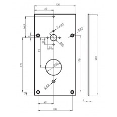 PŁYTKA MONTAŻOWA DO ZAMKNIĘCIA PRO 4RM