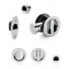 ZAMEK HOOKY ZERO OKRĄGŁY Z BLOKADĄ WC CHROMOWANY [GRUBOŚĆ DRZWI 38-48 mm]
