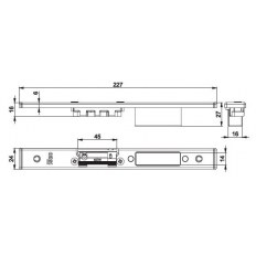 BLACHA ZACZEPOWA DO IS-7A32/7A36/7A37 220x24x6mm, LEWA, STAL NIERDZEWNA