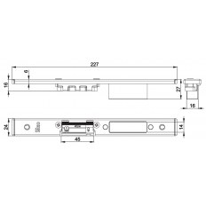 BLACHA ZACZEPOWA DO IS-7A32/7A36/7A37 220x24x6mm, PRAWA, STAL NIERDZEWNA