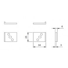 KOMPLET PODKŁADEK POD BLACHĘ CZOŁOWĄ, NYLON CZARNY