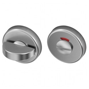 BLOKADA WC OKRĄGŁA 50mm, KWADRAT 8/4mm, WSKAŹNIK ZAJĘTOŚCI, STAL NIERDZEWNA AISI304