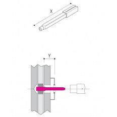 TRZPIEŃ JEDNOSTRONNY EKSP. CLAQ 7/8x75mm Y=35mm