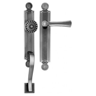 KLAMKO-GAŁKA STAŁA Z UCHWYTEM DRZWIOWYM DAISY BEZ OTWORU SX OB