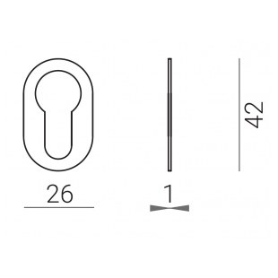 SZYLD DOLNY NUDA SLIM WB [GRUBOŚĆ 1mm] SAMOPRZYLEPNY, CHROMOWANY BŁYSZCZĄCY