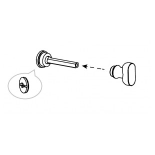 BLOKADA WC NUDA PURE/WIND [GRUBOŚĆ DRZWI 40-60mm, OTWÓR MAX. fi 20mm] CHROMOWANA BŁYSZCZĄCA