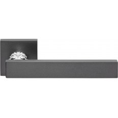 KLAMKA ERA SZYLD KWADRATOWY 019 [ANTHRACITE+POLISHED CHROME] AC