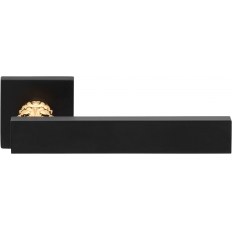 KLAMKA ERA SZYLD KWADRATOWY 019 [MAT BLACK+GOLD] ZO