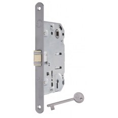 ZAMEK WPUSZCZANY MEDIUM 90KL E=50mm [ZACZEP METAL+ABS] CHROMOWANY MATOWY