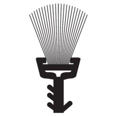 ZESTAW USZCZELNIEŃ SZCZOTKOWYCH H8/H6 215cm/4 SZT/1 SKRZYDŁO, BIAŁY