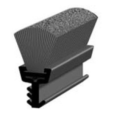 ZESTAW USZCZELNIEŃ SZCZOTKOWYCH H8/H6 215cm/4 SZT/1 SKRZYDŁO, CZARNY