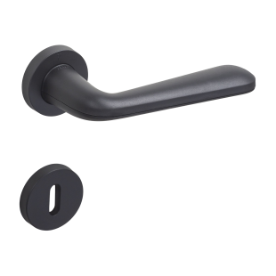 KLAMKA DRZWIOWA SNAPP + SZYLD KL [GRUBOŚĆ DRZWI 35-46mm] CZARNA