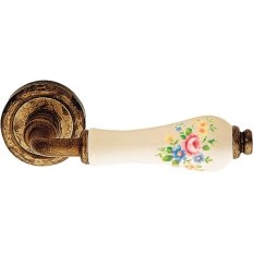 KLAMKA DALIA PORCELLANA AVORIO FIORE ROSA SZYLD OKRĄGŁY 103 AN KLAMKA DALIA PORCELLANA AVORIO FIORE ROSA SZYLD OKRĄGŁY 103 AN