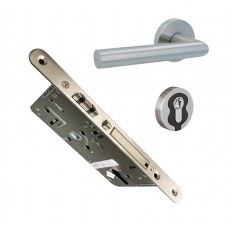 ZAMEK ULOCK NOVUS BATTERY COMFORT WB 72/55, 235x20x3 mm, DIN-L ZEWNĘTRZNA, STAL NIERDZEWNA [Z KLAMKĄ RONNY GK 4 TOP SPEED, GD=39-47mm, STAL NIERDZEWNA]