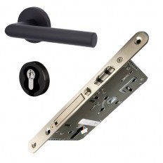 ZAMEK ULOCK NOVUS BATTERY COMFORT WB 72/55, 235x20x3 mm, DIN-R ZEWNĘTRZNA, STAL NIERDZEWNA [Z KLAMKĄ RONNY GK 4 TOP SPEED, GD=39-47mm, LAKIEROWANY NA CZARNO]