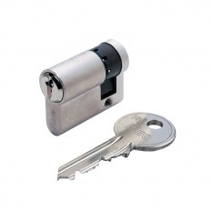 WKŁADKA BĘBENKOWA F5 JEDNOSTRONNA 30x10, 3 KLUCZE, NIKLOWANA MATOWA