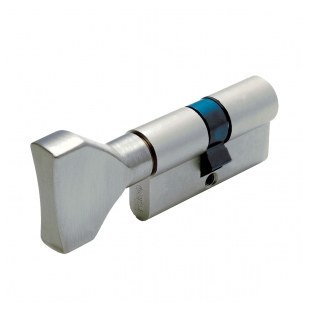 WKŁADKA BĘBENKOWA F5 DWUSTRONNA SYSTEMOWA Z GAŁKĄ 50x45, NIKLOWANA MATOWA