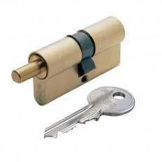 WKŁADKA BĘBENKOWA F5 DWUSTRONNA DO GAŁKI 35x60, 3 KLUCZE, MOSIĄDZ NATURALNY