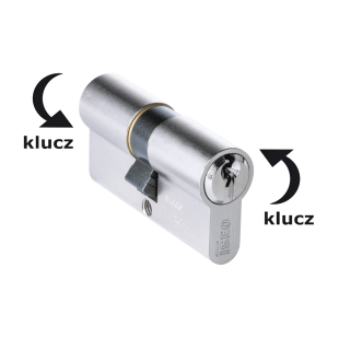 WKŁADKA BĘBENKOWA F5 DWUSTRONNA SYSTEMOWA ZE SPRZĘGŁEM BEZPIECZNYM 30x30, NIKLOWANA MATOWA