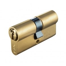 WKŁADKA BĘBENKOWA F5 DWUSTRONNA SYSTEMOWA ZE SPRZĘGŁEM BEZPIECZNYM 30x40, MOSIĄDZ NATURALNY