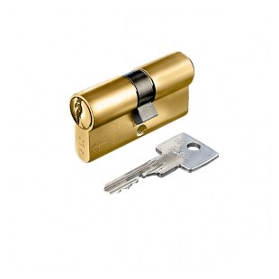 WKŁADKA BĘBENKOWA F6 EXTRA DWUSTRONNA 35x35, 3 KLUCZE, MOSIĄDZ MATOWY