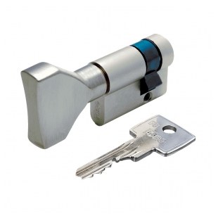 WKŁADKA BĘBENKOWA F6 EXTRA JEDNOSTRONNA Z GAŁKĄ 50x10, NIKLOWANA MATOWA