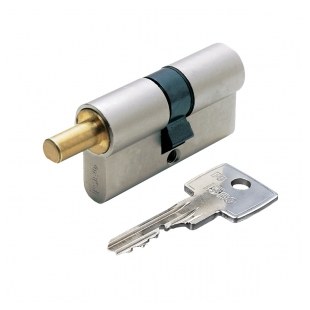 WKŁADKA BĘBENKOWA F6 EXTRA DWUSTRONNA DO GAŁKI 30x45, 3 KLUCZE, NIKLOWANA MATOWA