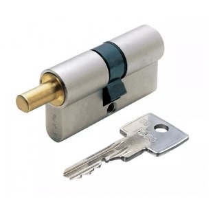 WKŁADKA BĘBENKOWA F6 EXTRA DWUSTRONNA DO GAŁKI 40x45, 3 KLUCZE, NIKLOWANA MATOWA