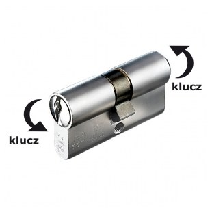 WKŁADKA BĘBENKOWA F6 EXTRA DWUSTRONNA SYSTEMOWA ZE SPRZĘGŁEM BEZPIECZNYM 40x55, NIKLOWANA MATOWA