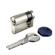 WKŁADKA BĘBENKOWA R7 EXTRA JEDNOSTRONNA 30x10, 5 KLUCZY, NIKLOWANA MATOWA