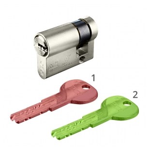 WKŁADKA BĘBENKOWA R7 EXTRA JEDNOSTRONNA SYSTEMOWA Z REKOMBINACJĄ 30x10, NIKLOWANA MATOWA