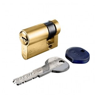 WKŁADKA BĘBENKOWA R7 JEDNOSTRONNA 35x10, 5 KLUCZY, MOSIĄDZ MATOWY