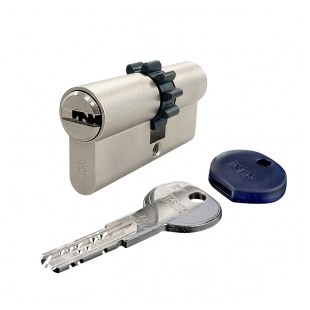 WKŁADKA BĘBENKOWA R7 EXTRA DWUSTRONNA Z ZĘBATKĄ 35x60, 5 KLUCZY, NIKLOWANA MATOWA