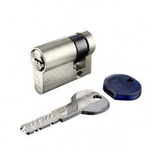 WKŁADKA BĘBENKOWA R7 EXTRA JEDNOSTRONNA 40x10, 5 KLUCZY, NIKLOWANA MATOWA