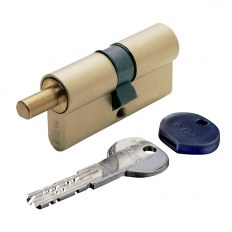 WKŁADKA BĘBENKOWA R7 EXTRA DWUSTRONNA DO GAŁKI 30x45, 5 KLUCZY, MOSIĄDZ MATOWY