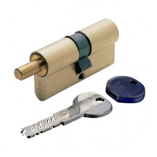 WKŁADKA BĘBENKOWA R7 DWUSTRONNA DO GAŁKI 35x45, 5 KLUCZY, MOSIĄDZ MATOWY